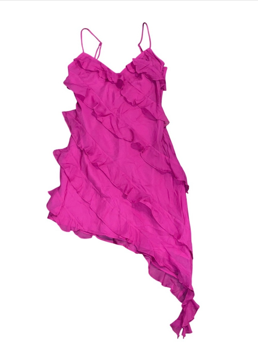 Abercrombie & Fitch Pink Asymmetrical Tiered Mini NWOT Boho Summer XXS
